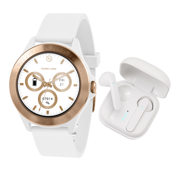Harry Lime White/Rose Smart Watch And Earbud Set