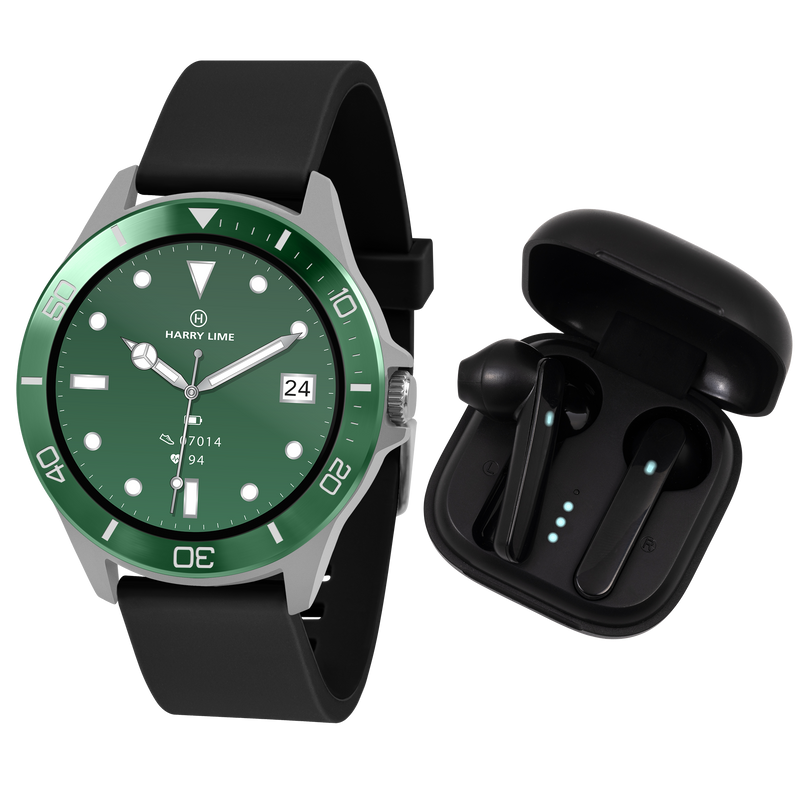 Harry Lime Black Smart Watch And Earbud Set