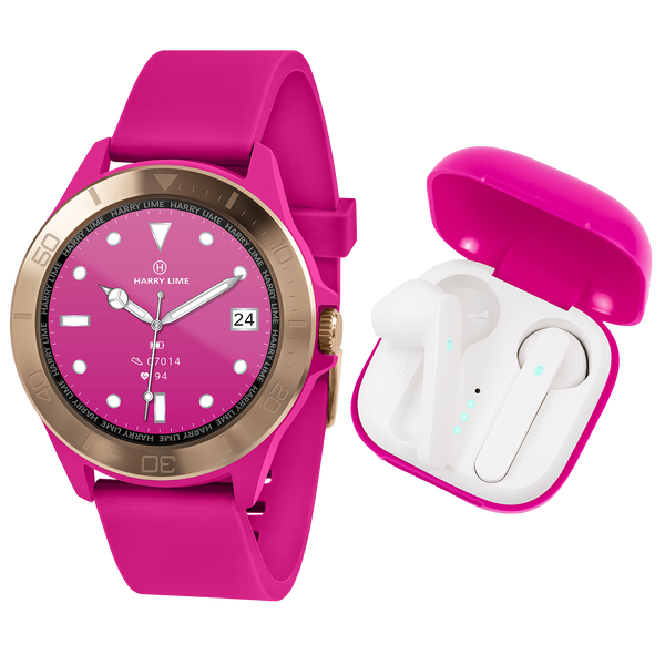Harry Lime Pink Smart Watch And Earbud Set