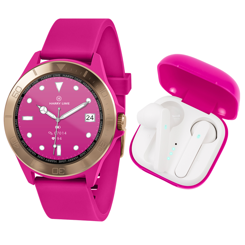 Harry Lime Pink Smart Watch And Earbud Set