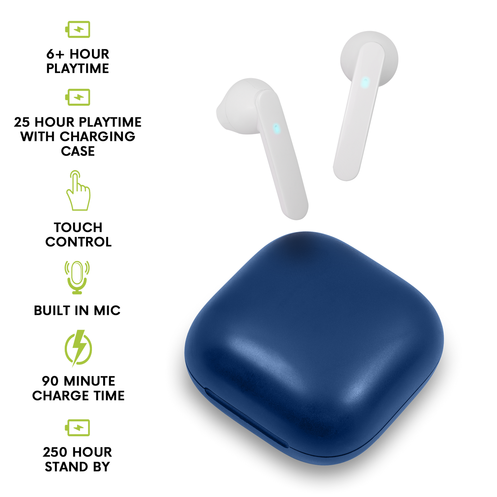 Harry Lime Series 27 Black Smart Silicone Band Watch With Black True Wireless Earphone In Charging Case Harry Lime Series 27 Black Smart Silicone Band Watch With Black True Wireless Earphone In Charging Case